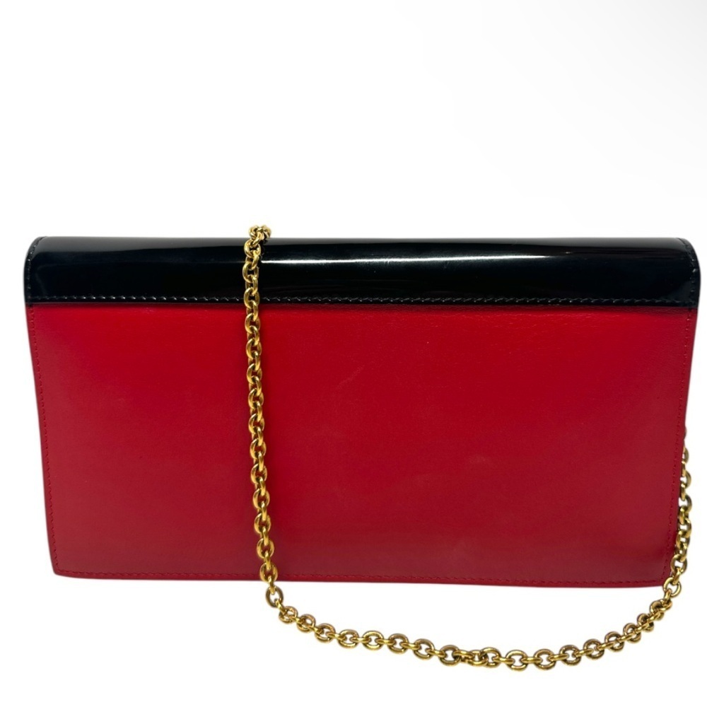 Celine Tricolor Pocket Envelope Wallet on Chain - Picture 2 of 11